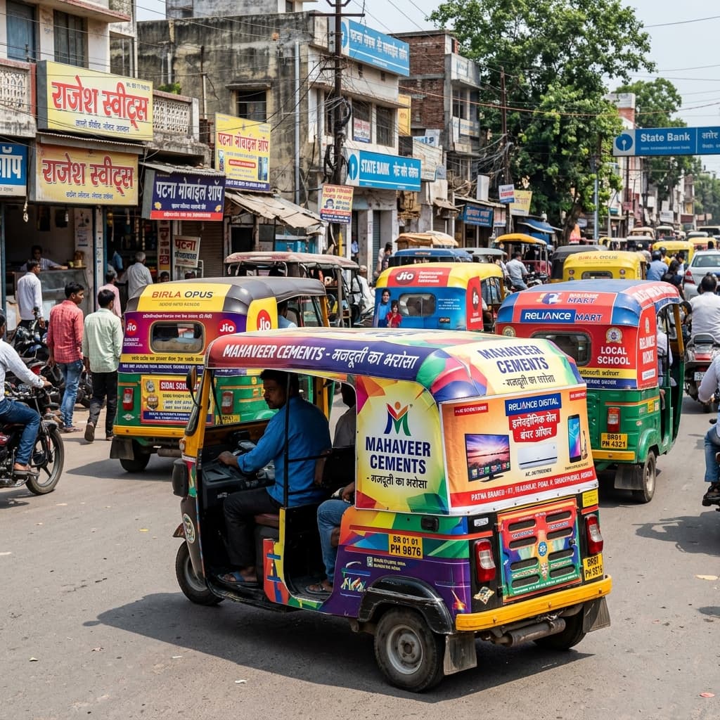 Complete Auto-Rickshaw Hood & Back Branding in Patna