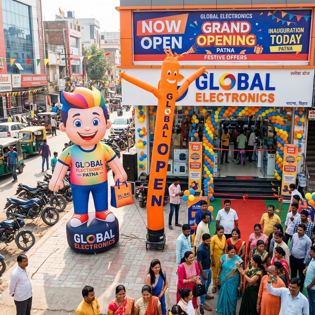 Inflatable Mickey Mouse Mascot & Air Dancer Branding in Patna